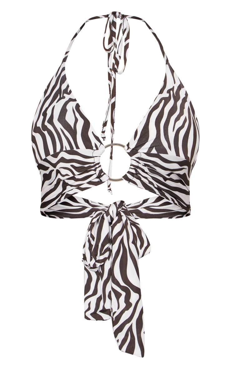 Bikini Zèbre Imprimé Bralette main image 0
