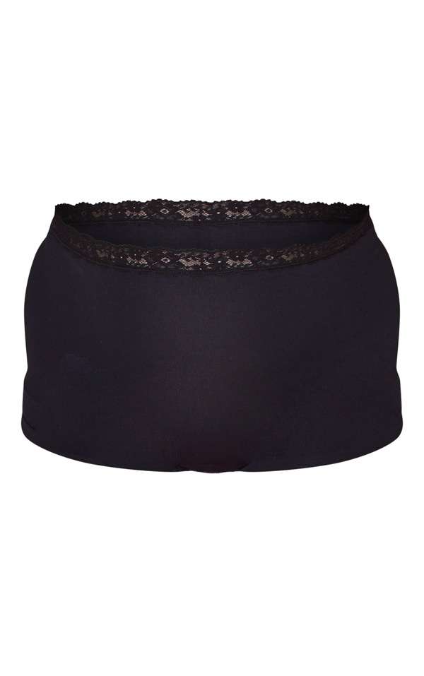 Maternity Black Lace Trim Bump Support Knickers PrettyLittleThing IRE