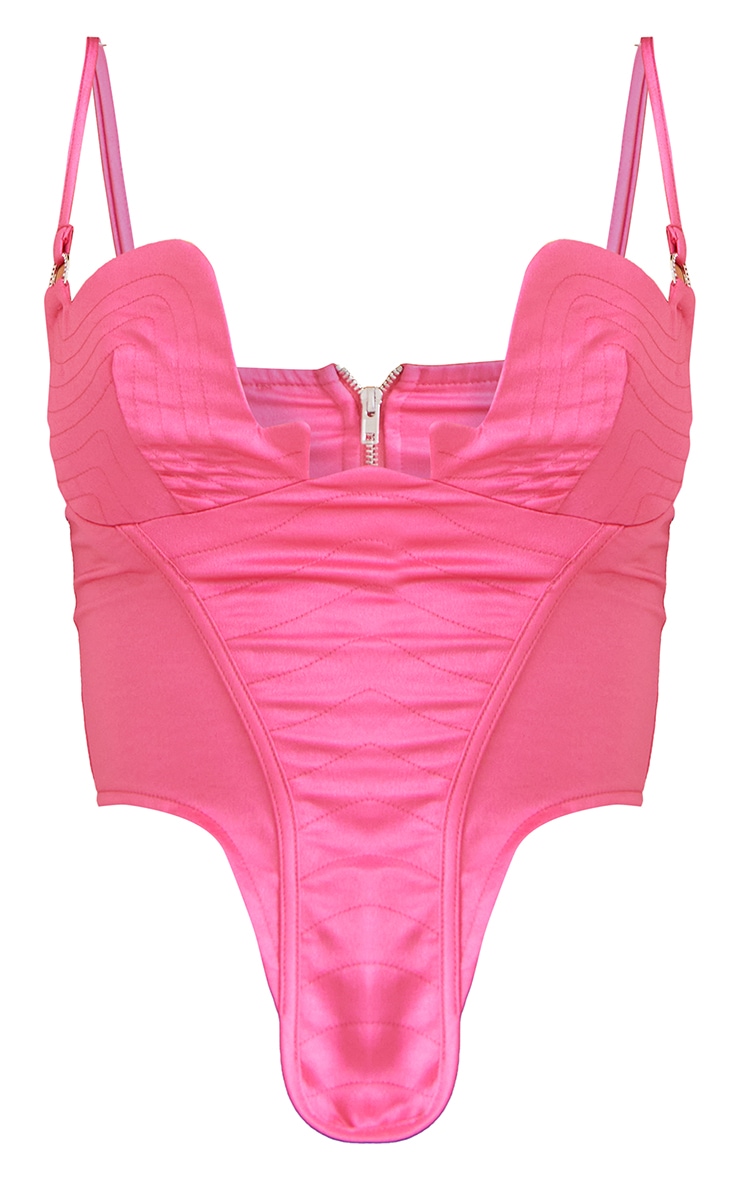 Hot Pink Extreme Curved Bust Corset image 5