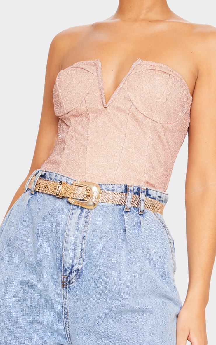 Gold Chain Link Western Belt