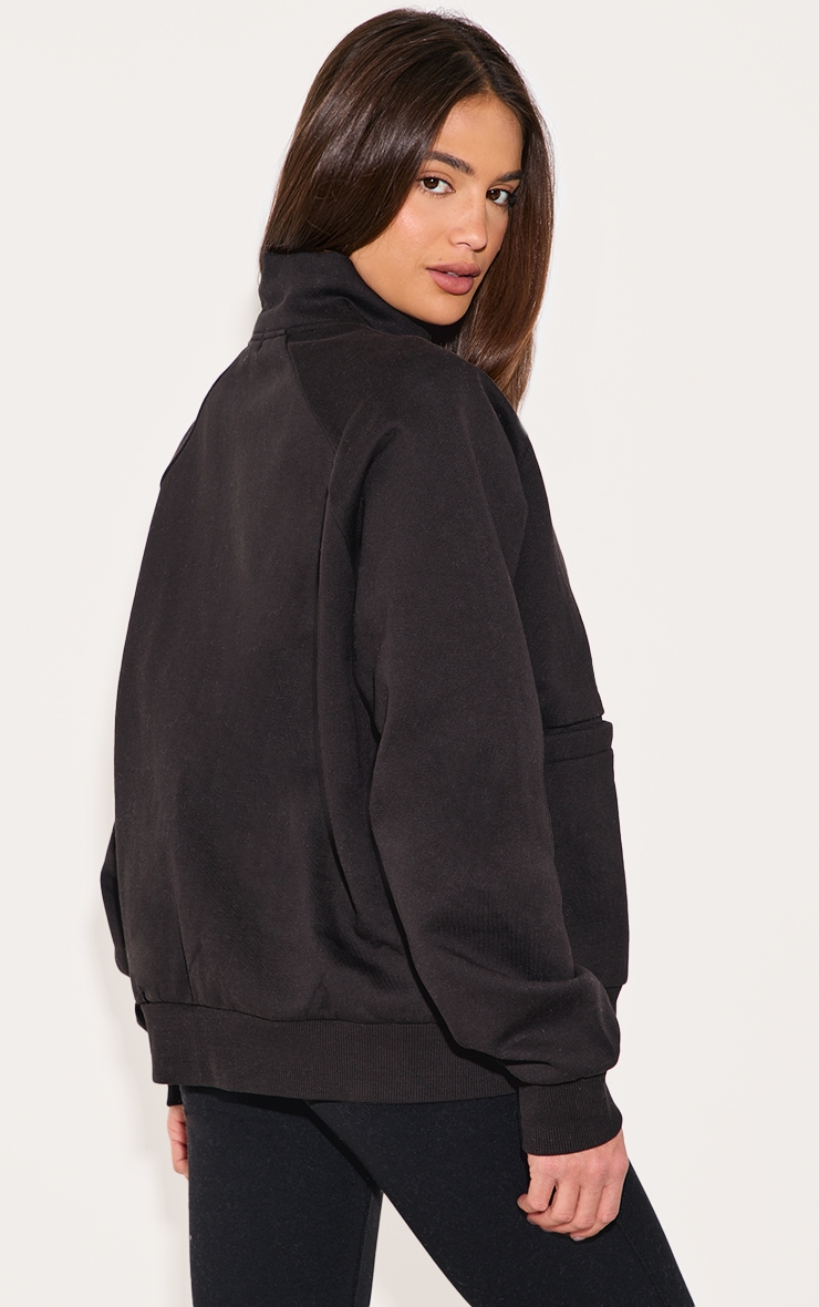 Top de survêtement oversize deluxe noir image 2