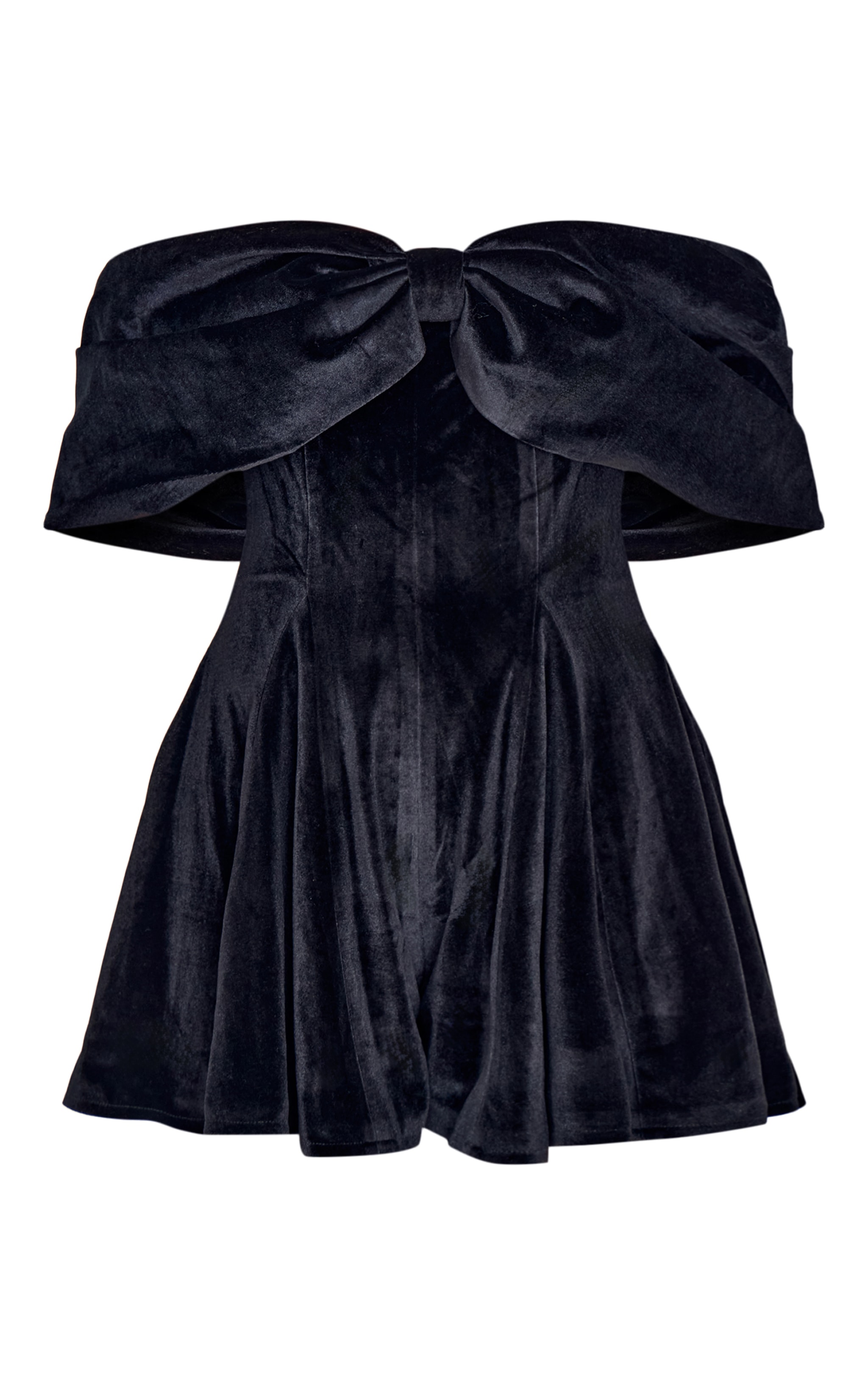 Combishort en velours deluxe noir à noeud XXL image 5