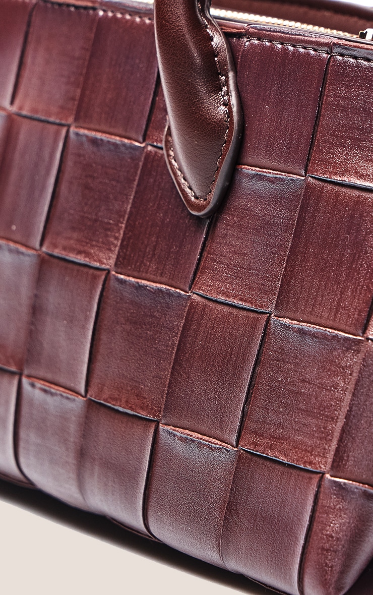 Sac à main chocolat à anses allongées image 4