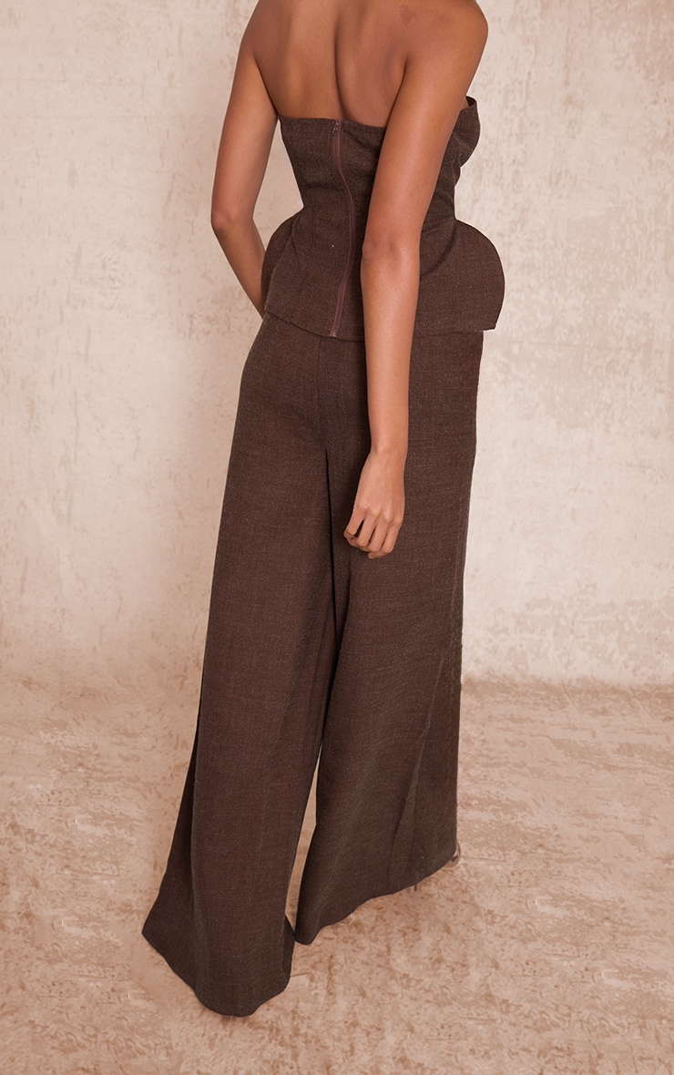 Dark Chocolate Woven Extreme Wide Leg Pants image 3