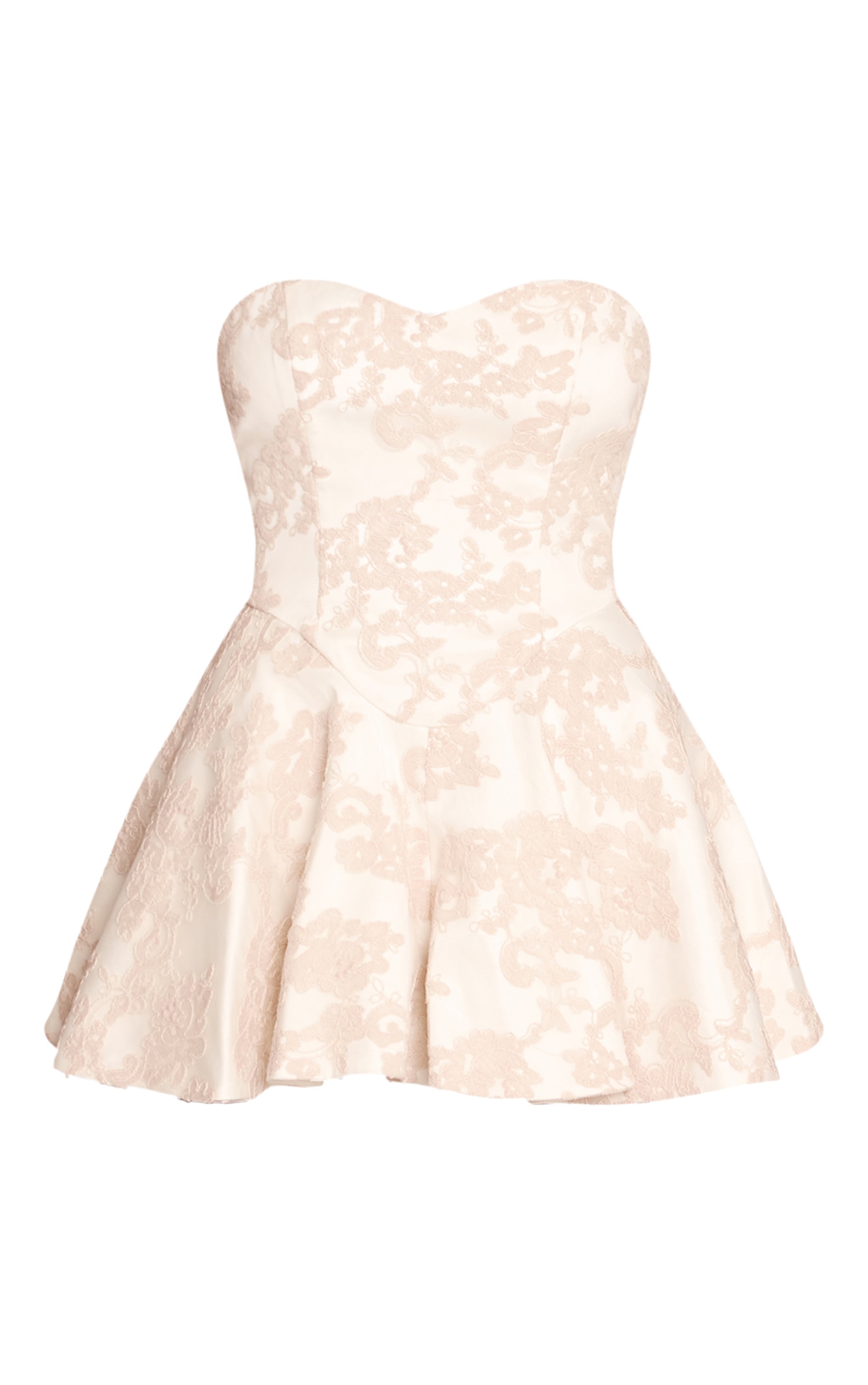 Cream Woven Embroidered Floaty Playsuit image 5