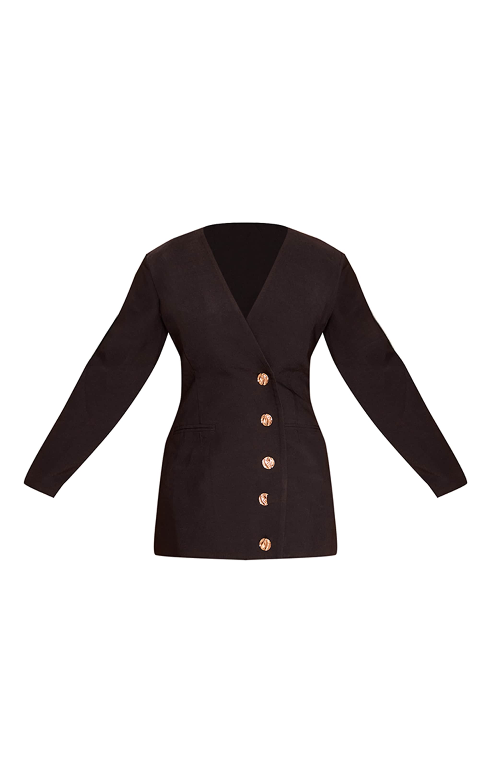 Shape Black Tailored Cocoon Sleeve A Line Blazer Dress image 5