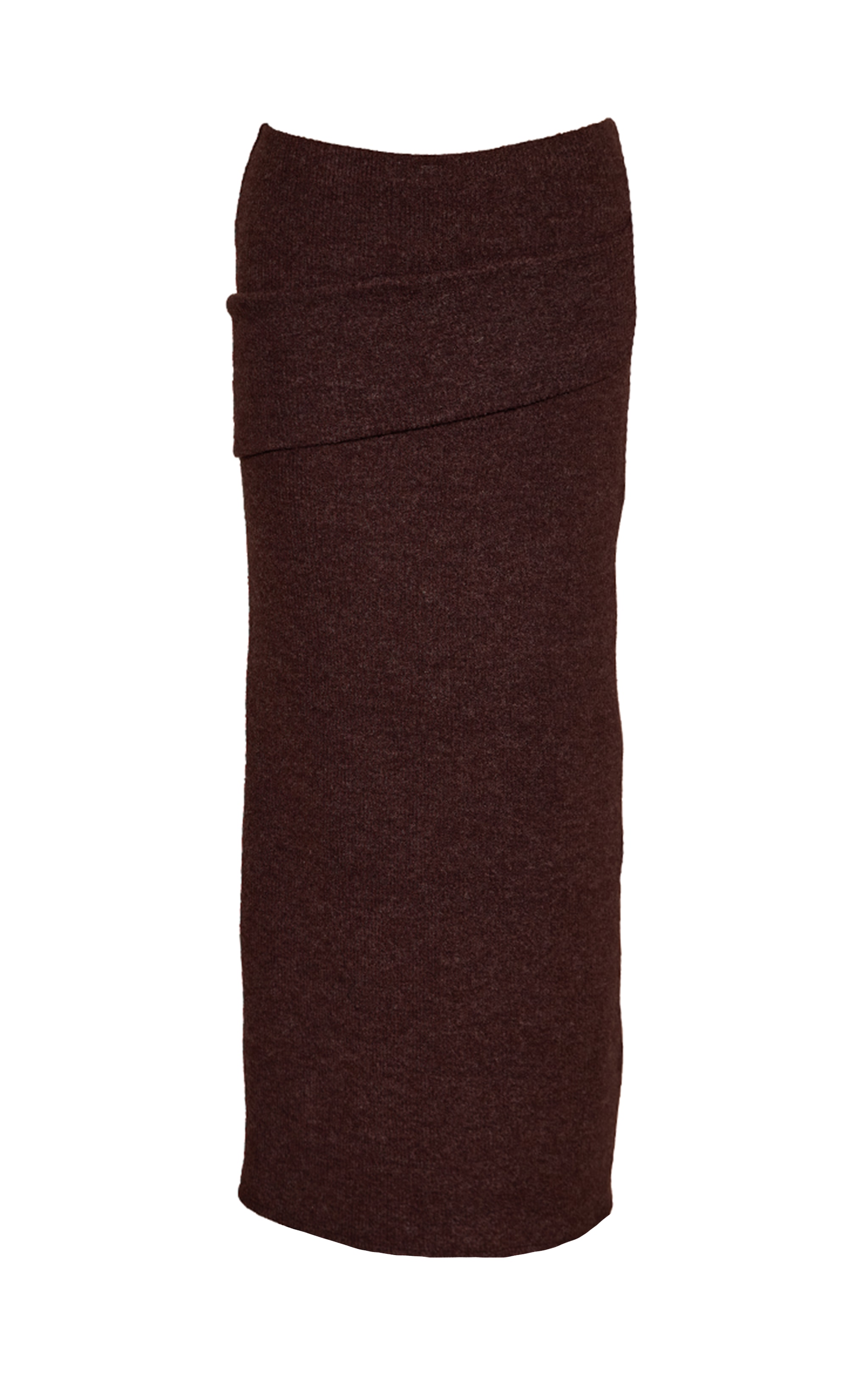 Brown Brushed Rib Midaxi Skirt image 5