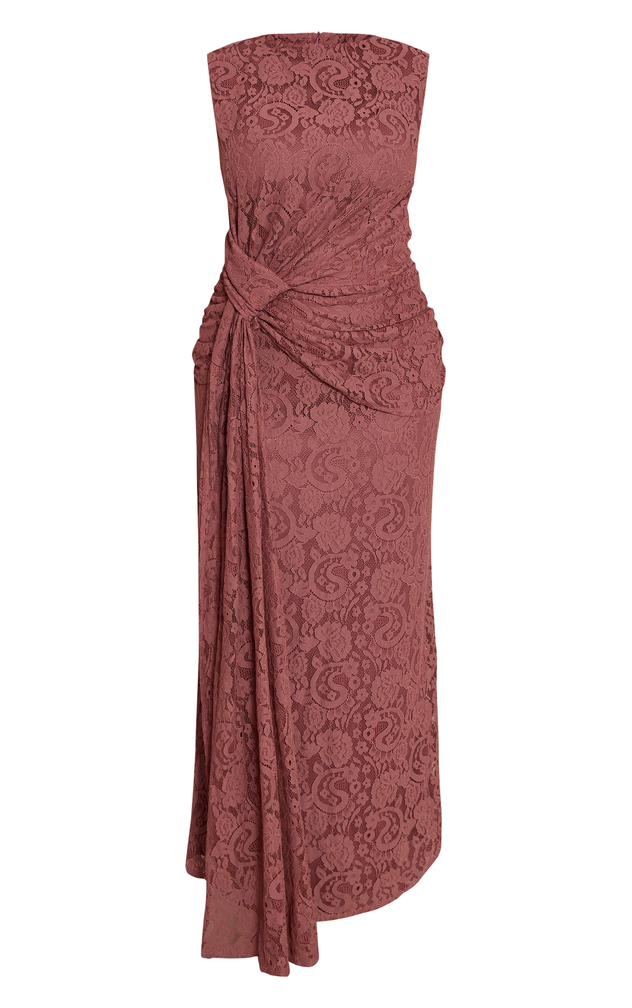 Plus Lace Detail Twist Front Maxi Dress image 5