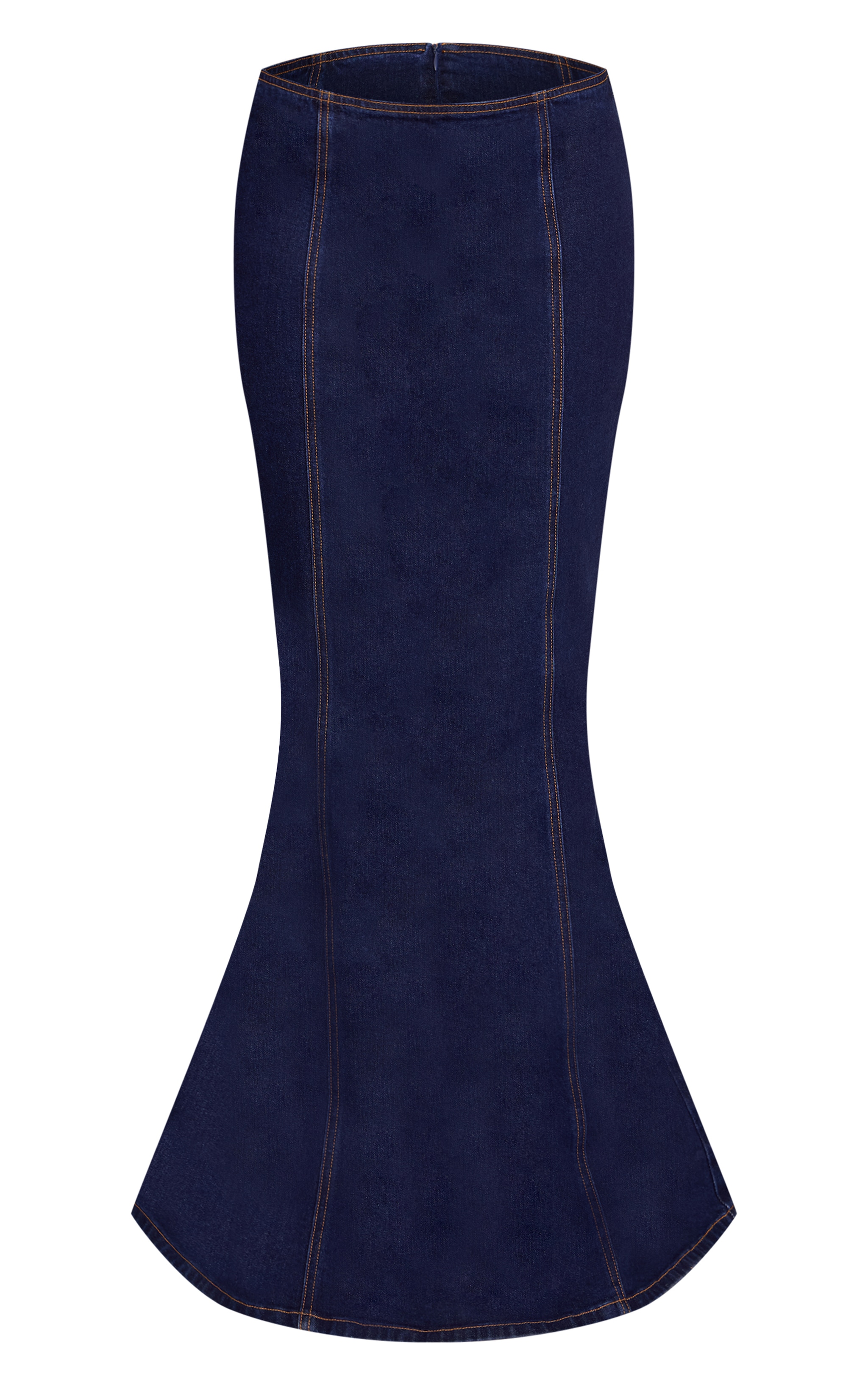 Indigo Fishtail Style Denim Maxi Skirt  image 5