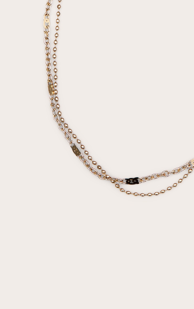 Gold Double Chain Layer Anklet image 2