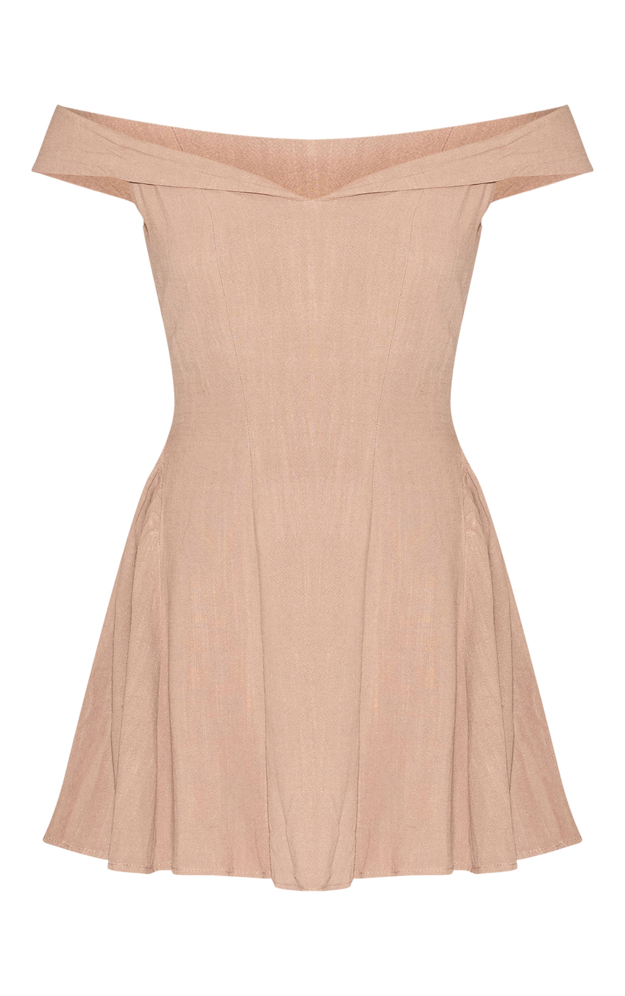 Taupe Bardot Shift Dress image 5