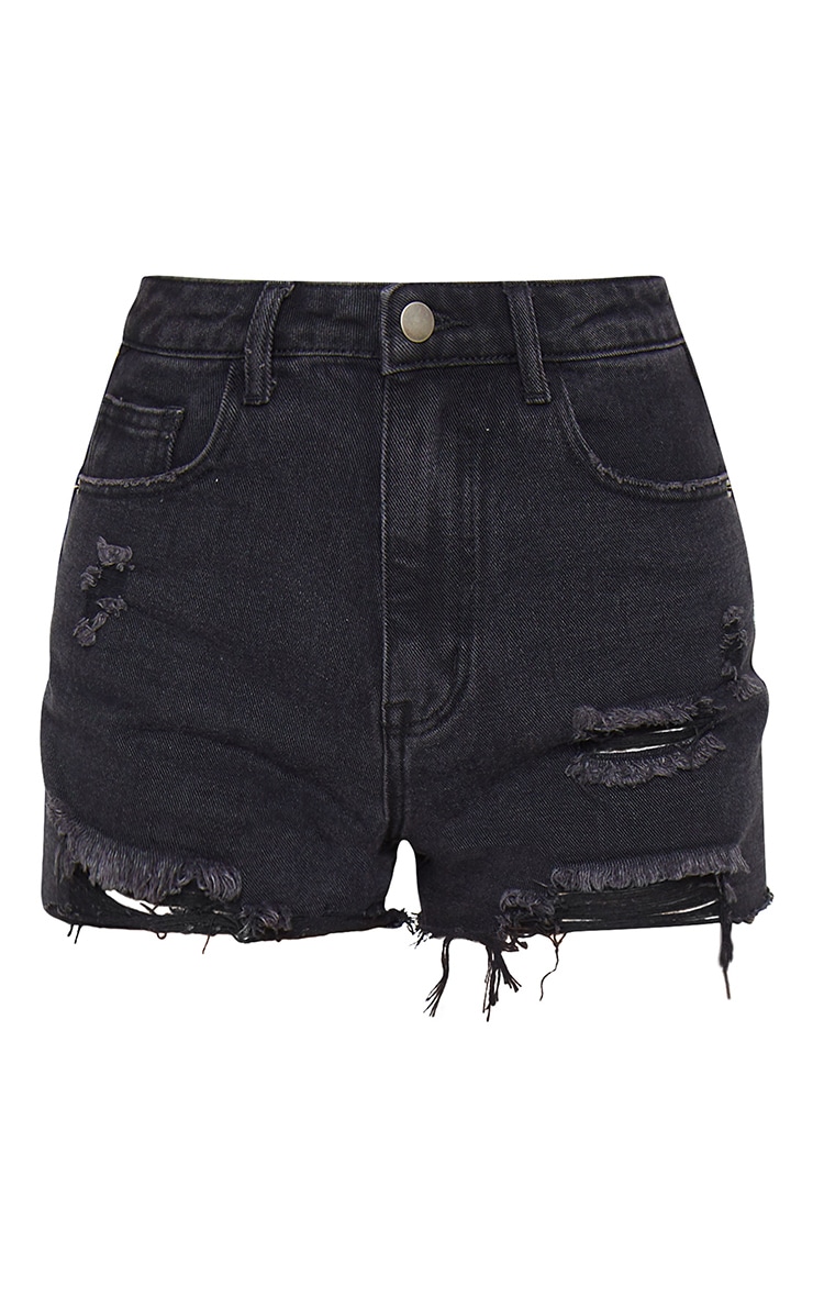 black distressed shorts womens