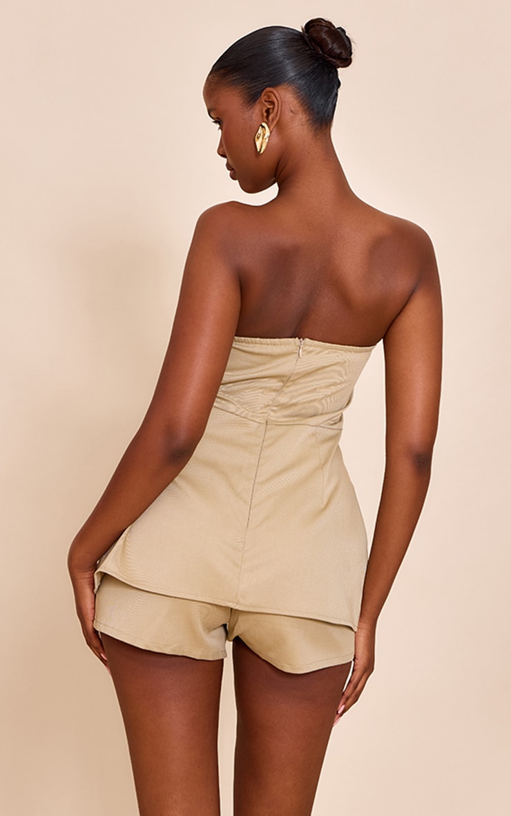 Combishort style péplum tissé argile à bonnets image 2