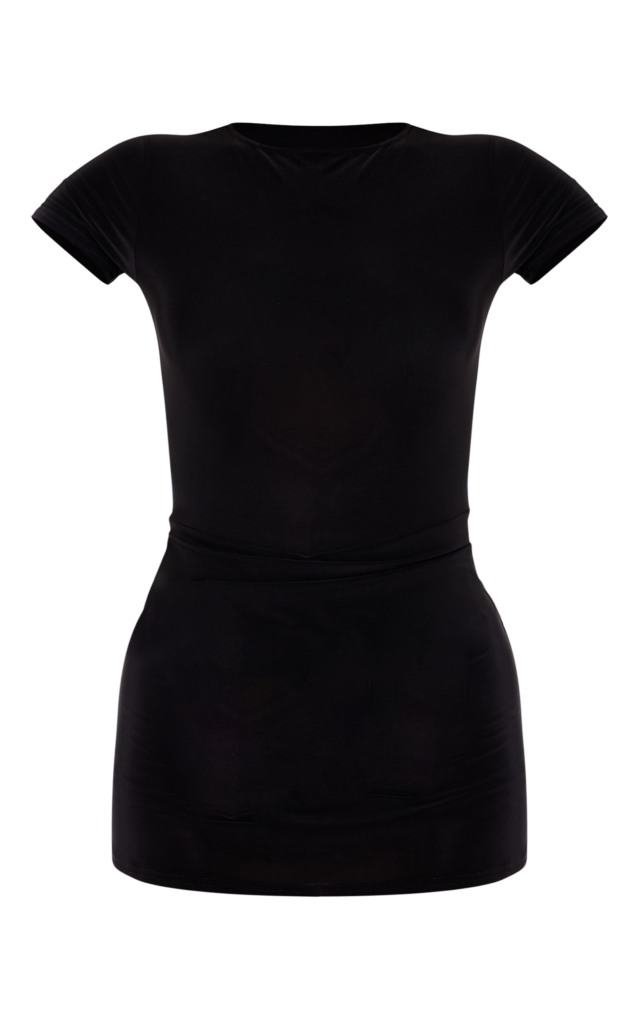 Black Cap Sleeve Slinky Skort Playsuit | Jumpsuits