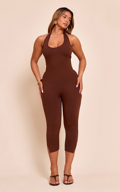 Shape Combinaison capri en Sculpt chocolat à dos nu