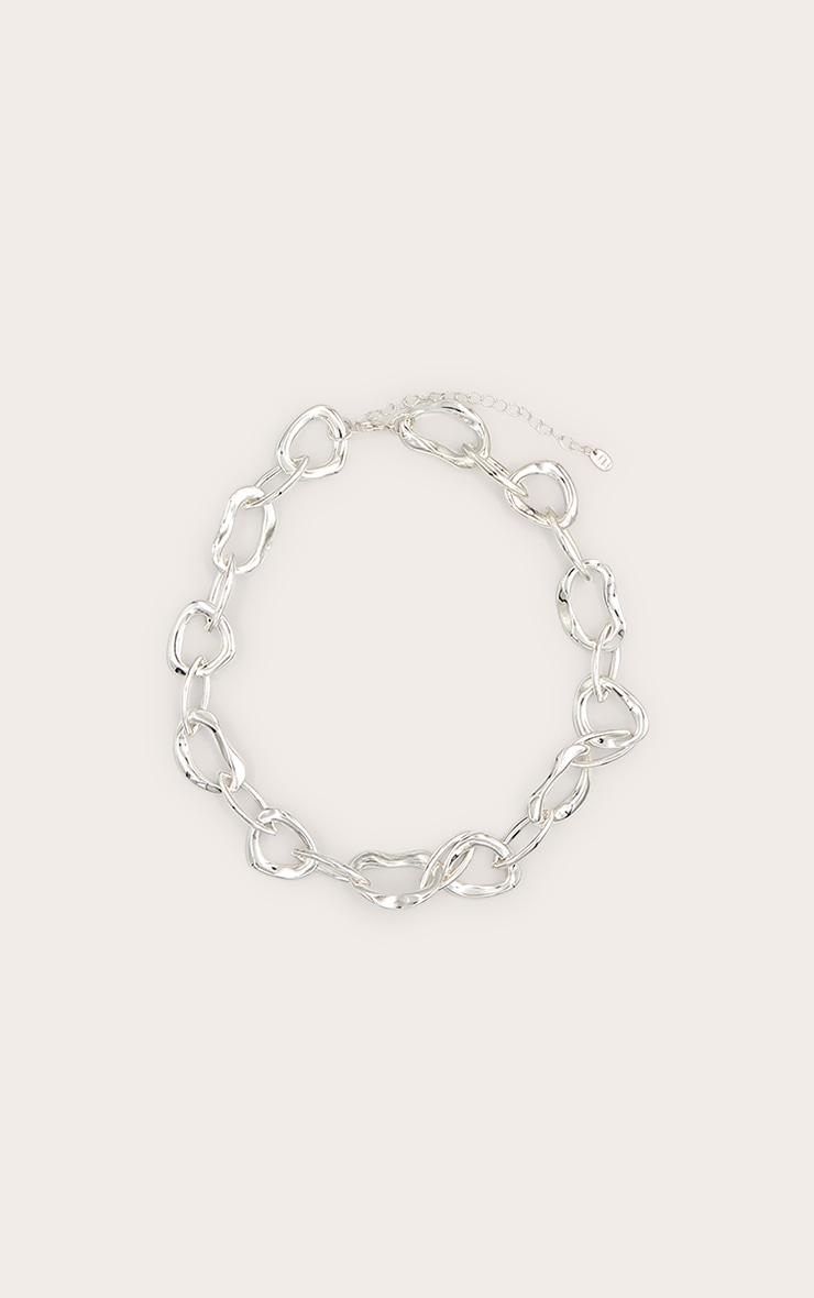 Silver Abstract Circular Statement Necklace | Accessories