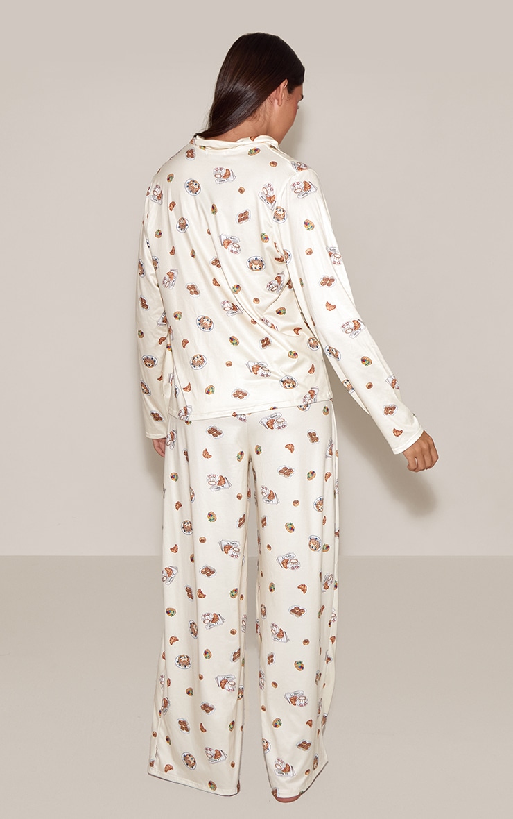 Lemon Breakfast Printed Long Sleeve Button Through PJ Set image 2