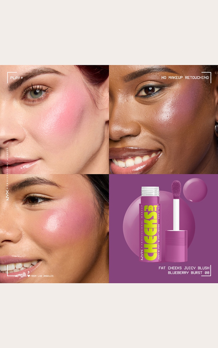 NYX PMU Fat Cheeks Juicy Blush Blueberry Burst image 2