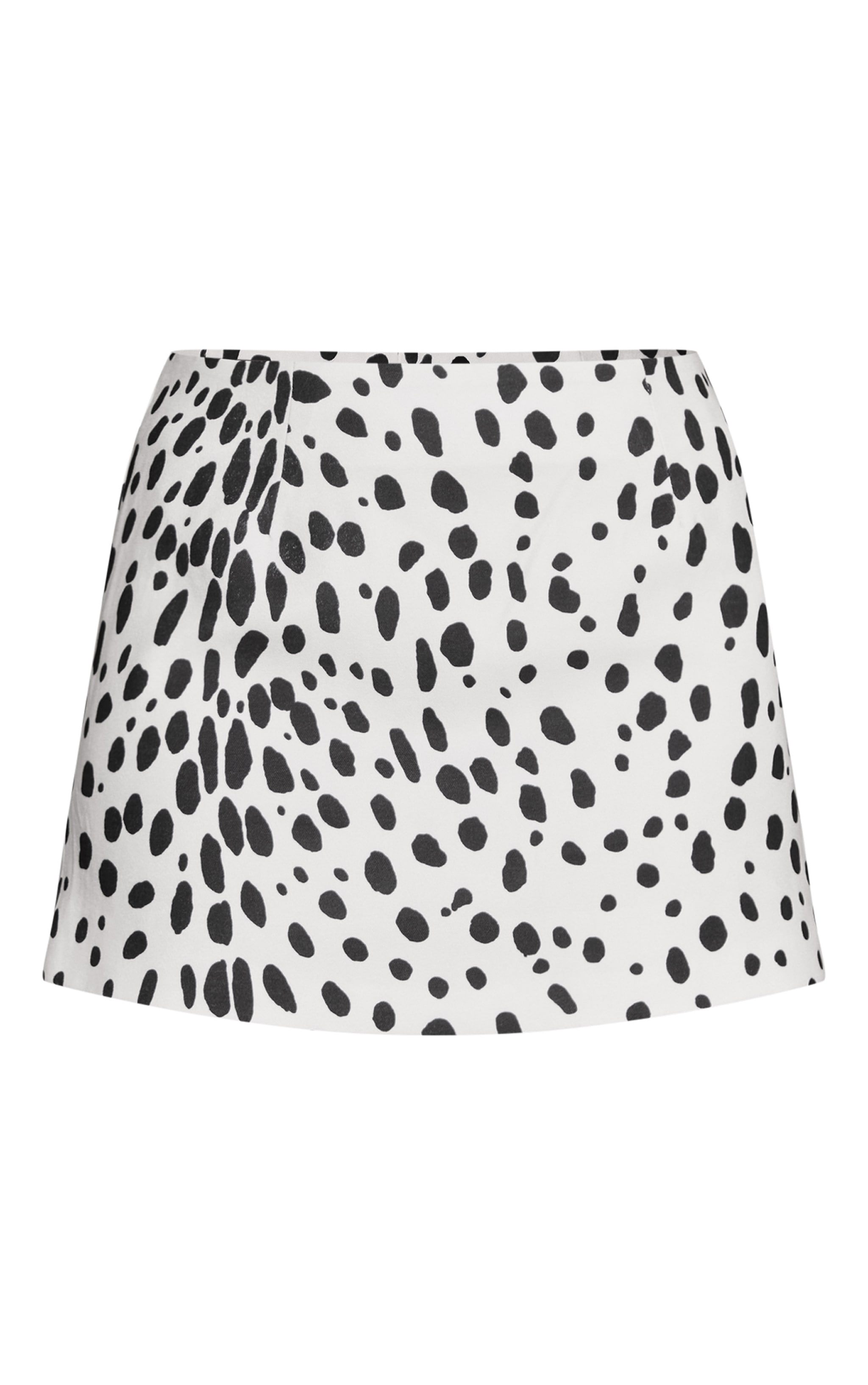 Cream Printed Woven A Line Mini Skirt image 6