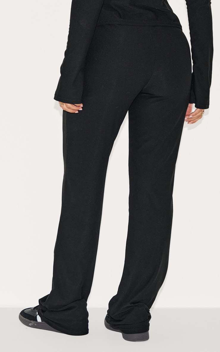 Petite Black Soft Touch Straight Leg Pants image 3