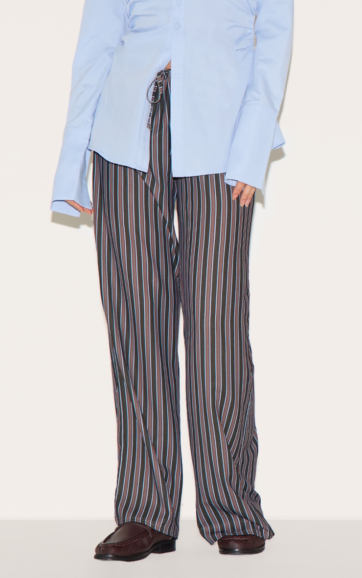 Striped Wide Leg Trousers | PrettyLittleThing USA