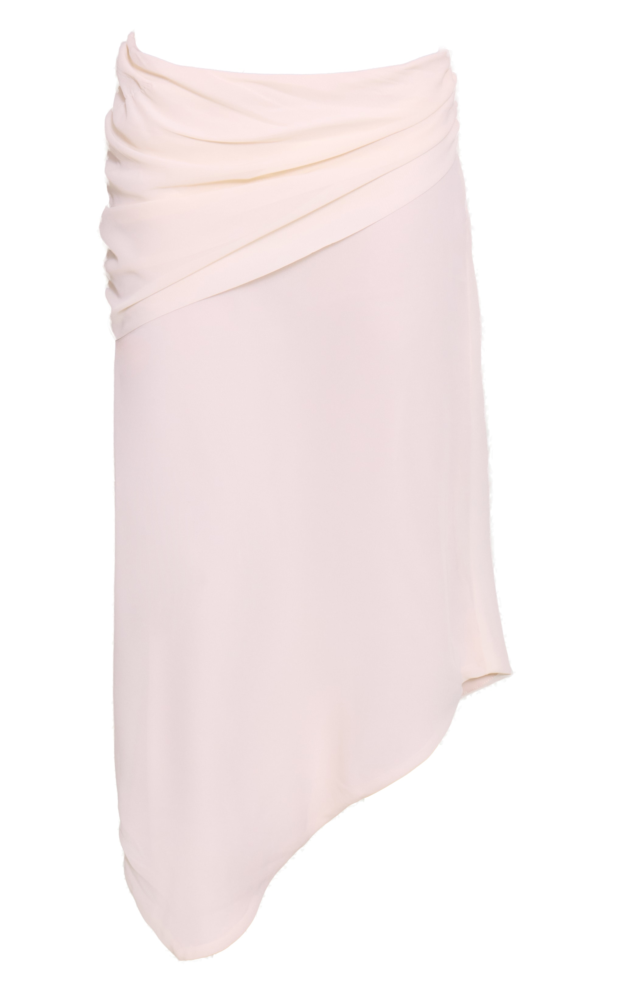Ecru Chiffon Drape Midaxi Skirt image 5
