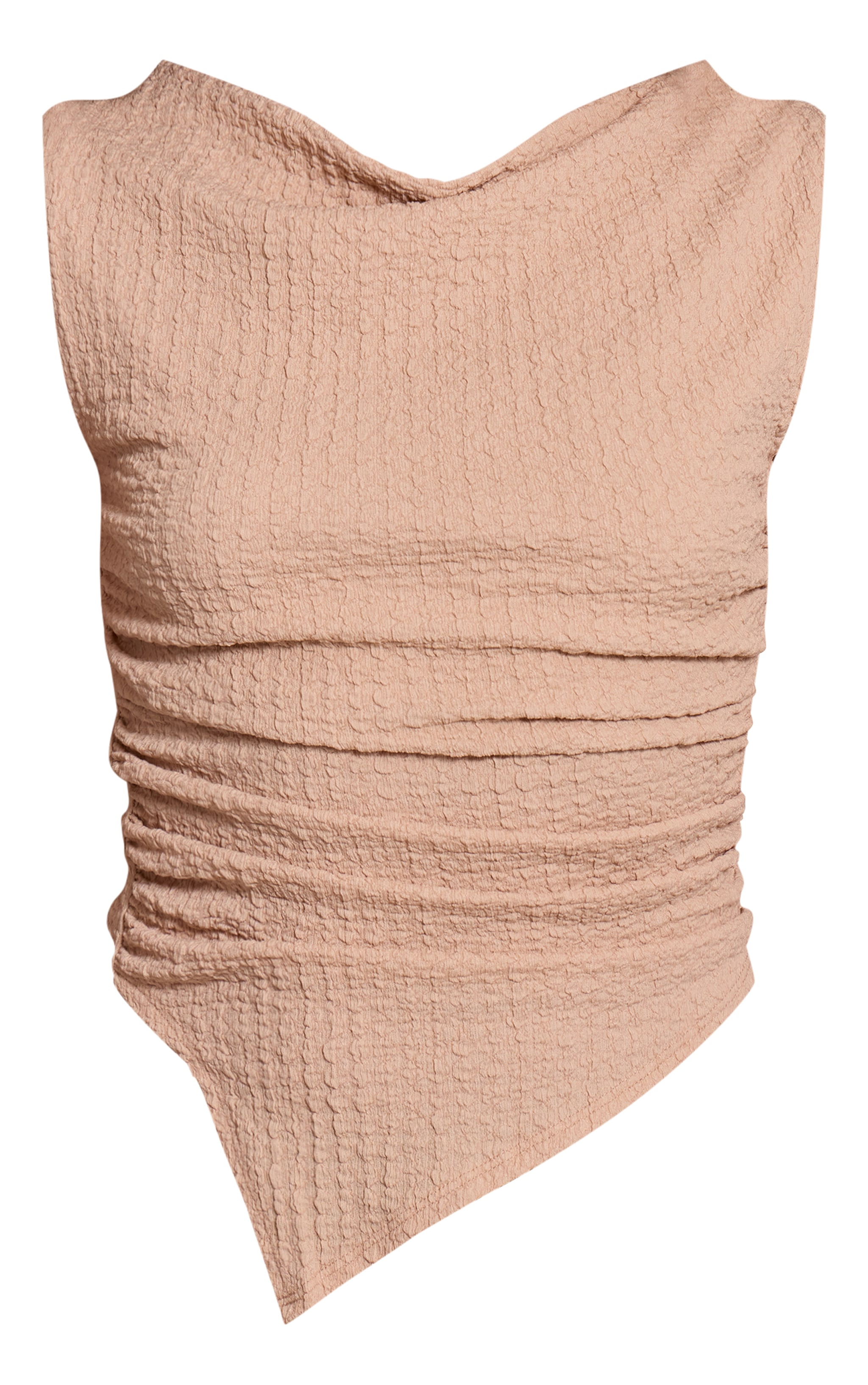  Tall Stone Textured Slouchy Dip Hem Off Shoulder Top image 5