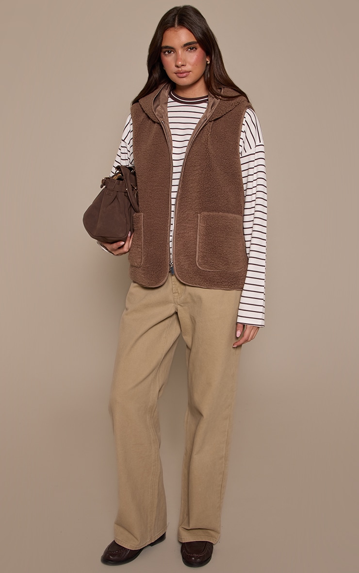 Brown Borg Zip Up Gilet image 3
