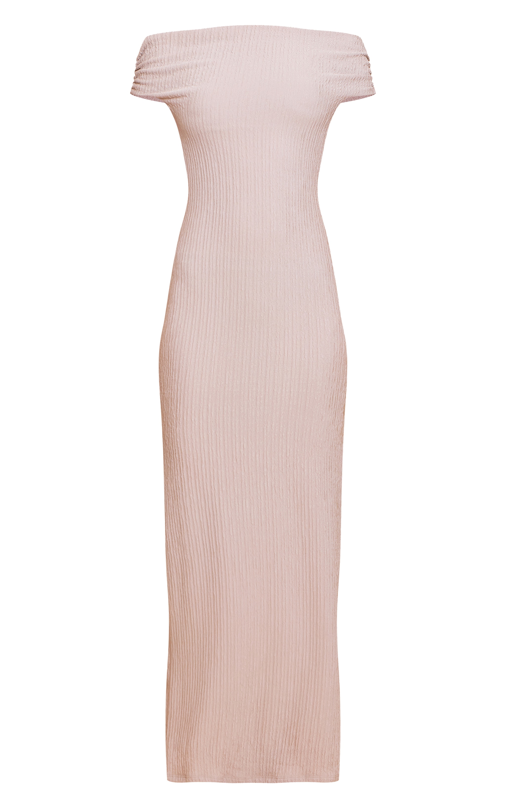 Stone Textured Bardot Sleeveless Maxi Dress image 5