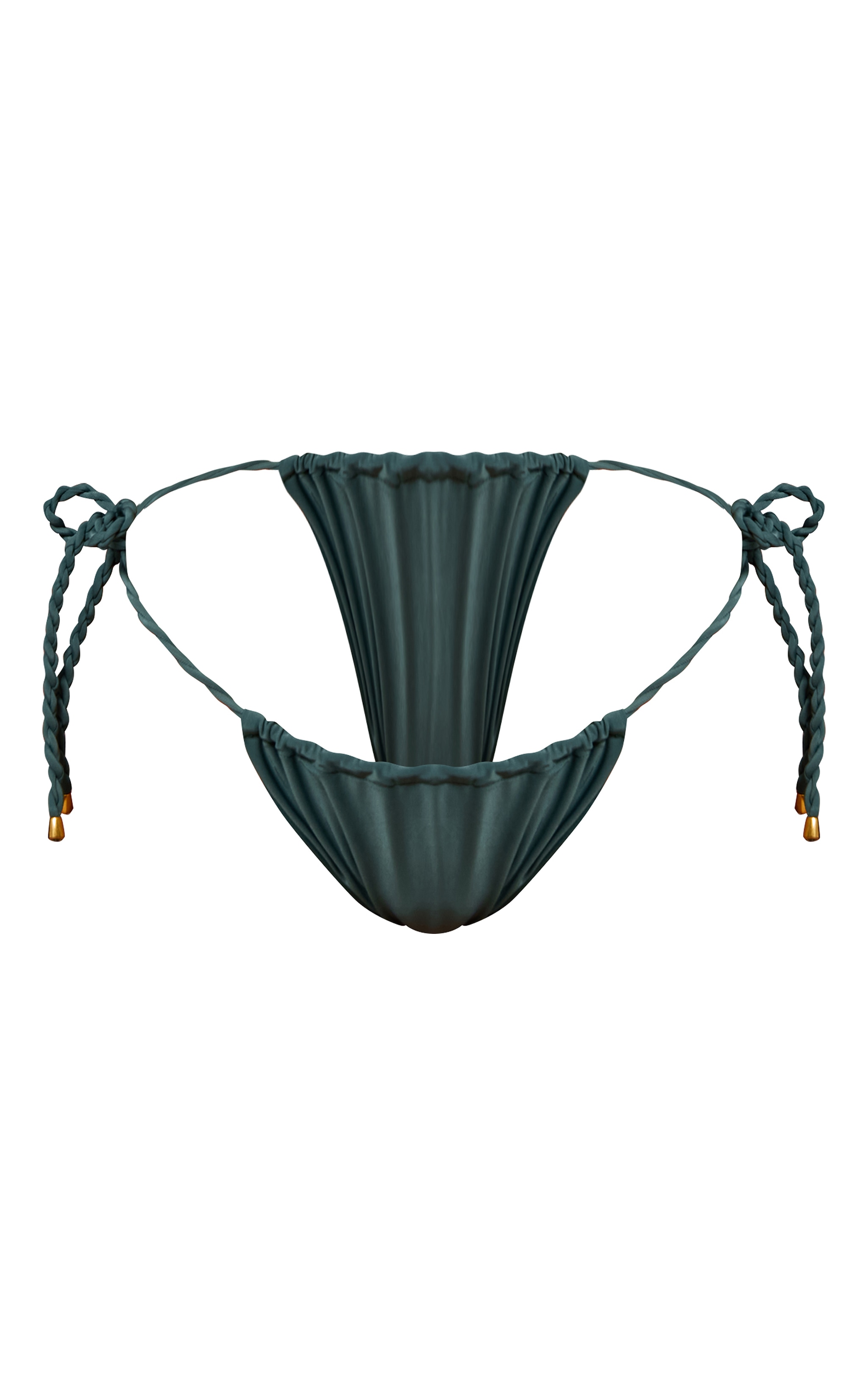 Sea Green Twist Strap Tie Side Bikini Bottoms image 5