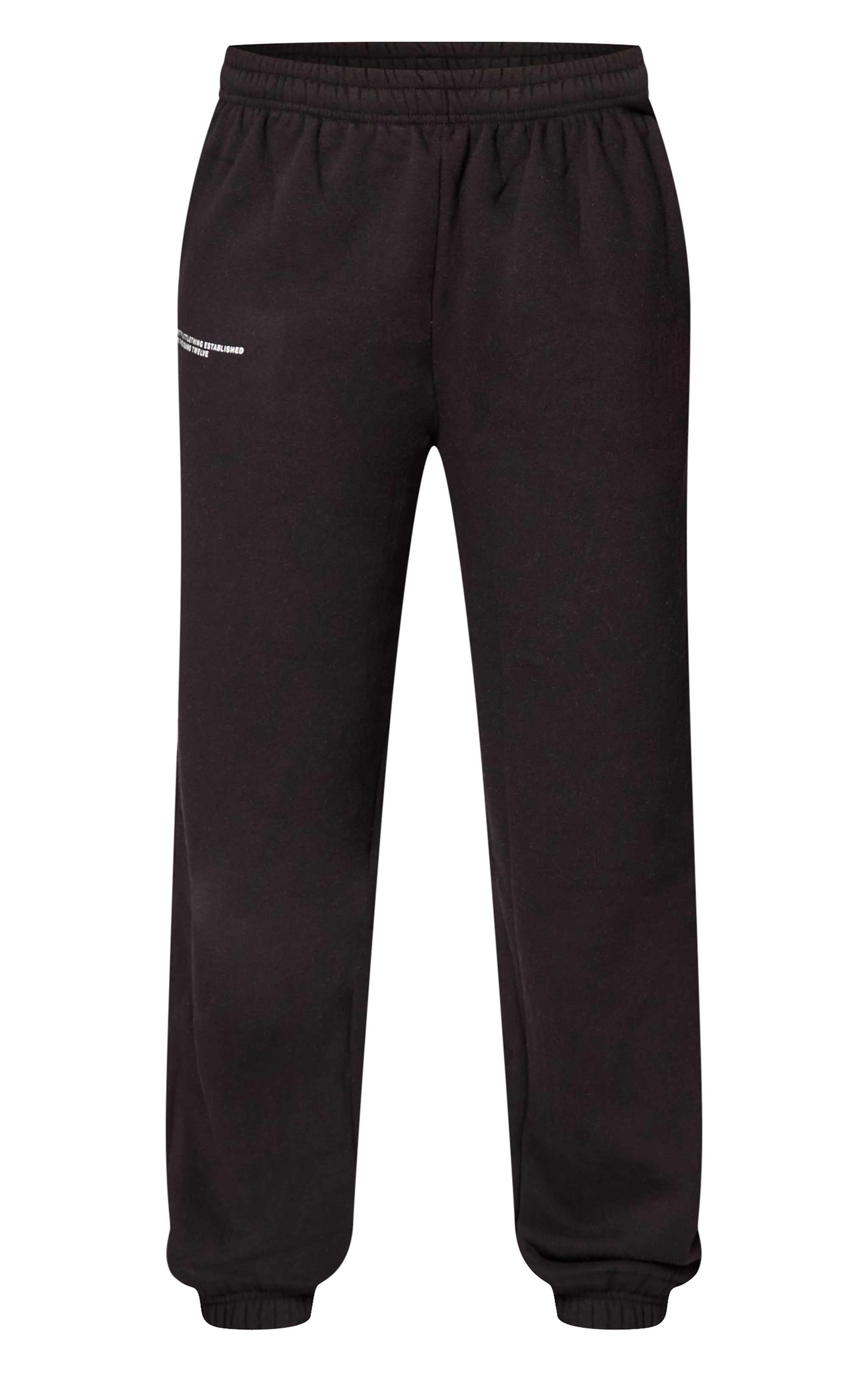 PRETTYLITTLETHING Logo Black Est 2012 Cuffed Sweatpants image 5
