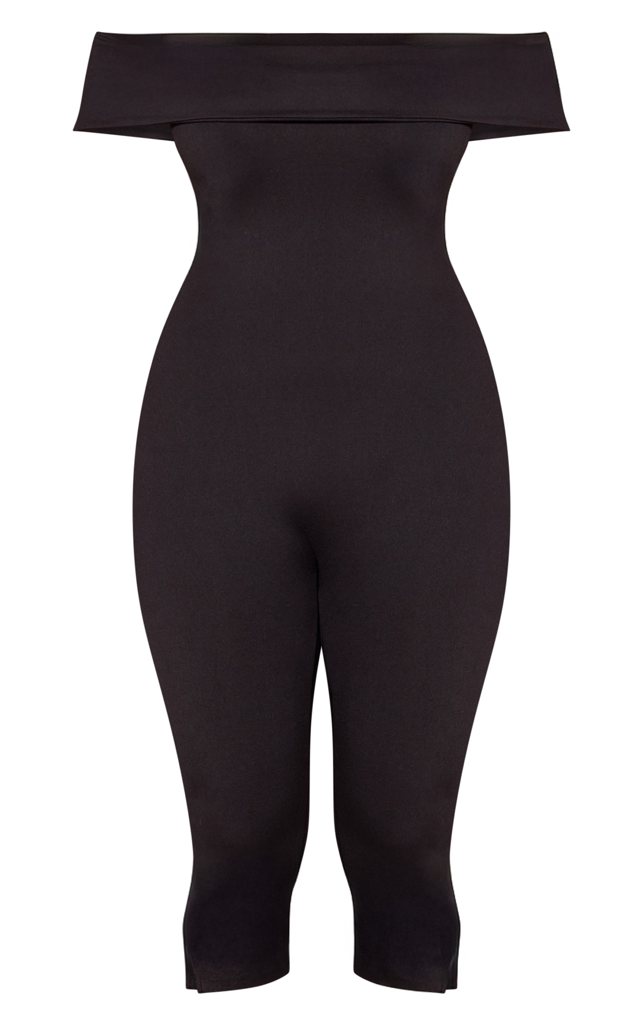 Shape Black Sculpt Foldover Bardot Capri Jumpsuit  image 5