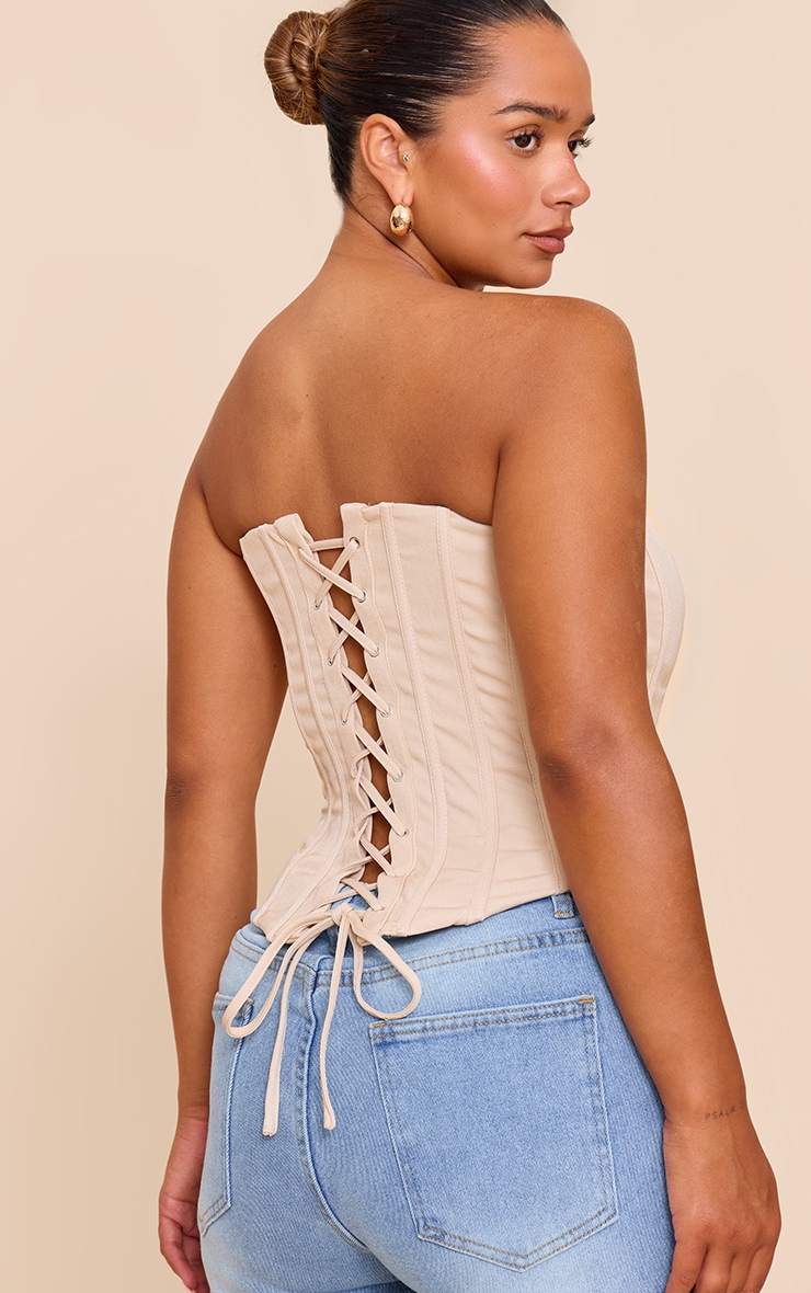 Shape Stone Hook & Eye Front Boned Corset Top image 2