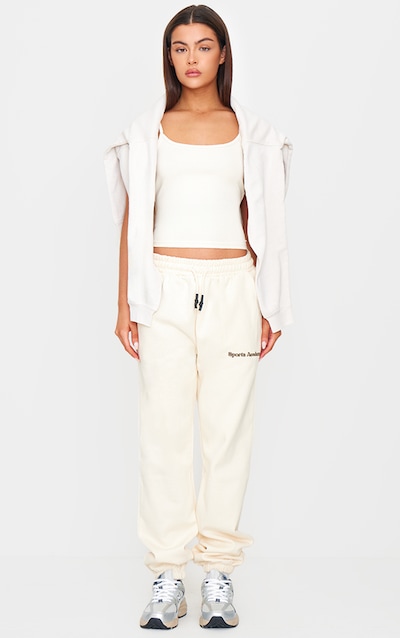 Jogging oversize deluxe sable imprimé boule "Sports Academy