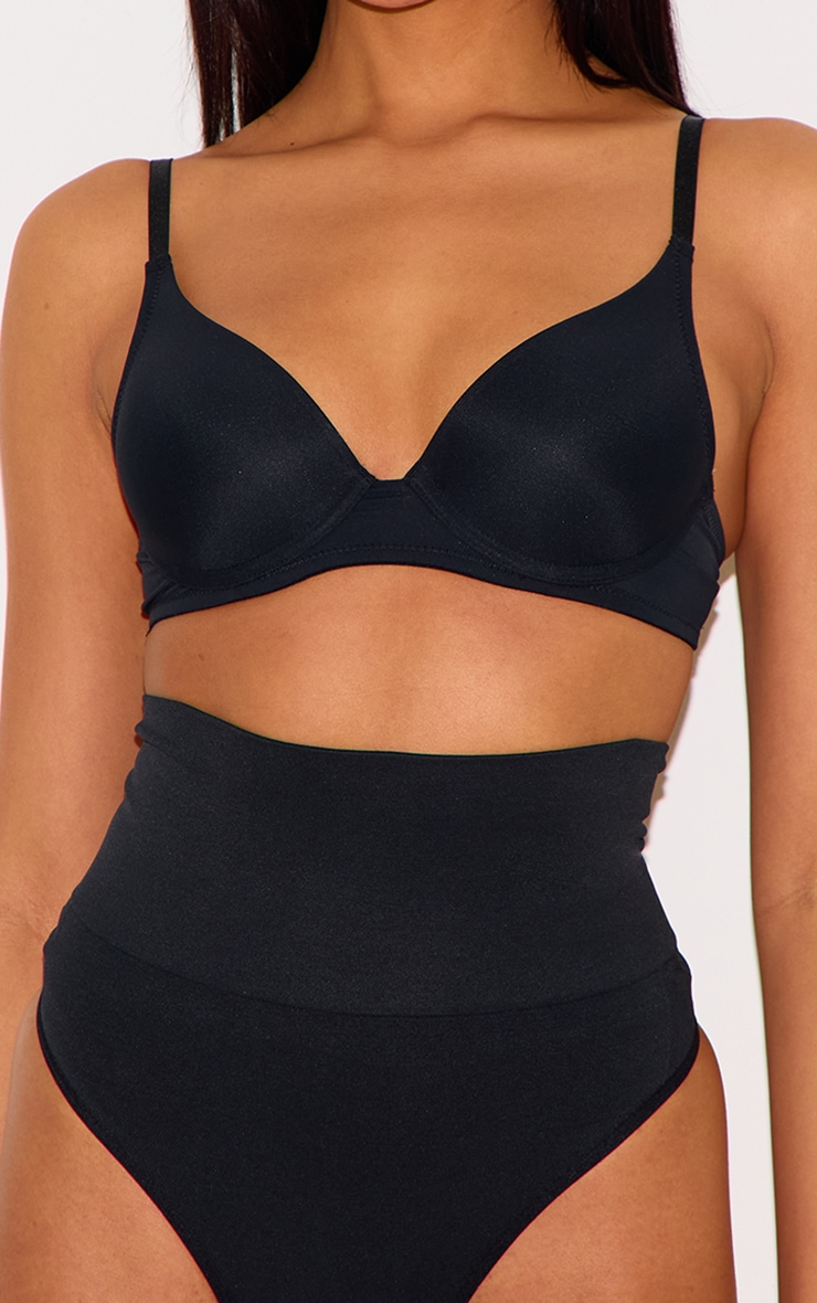 Black Shapewear High Waisted Control Thong image 4