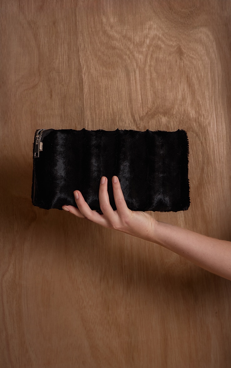 PLT Label Pochette en fausse peau de cheval noire image 2