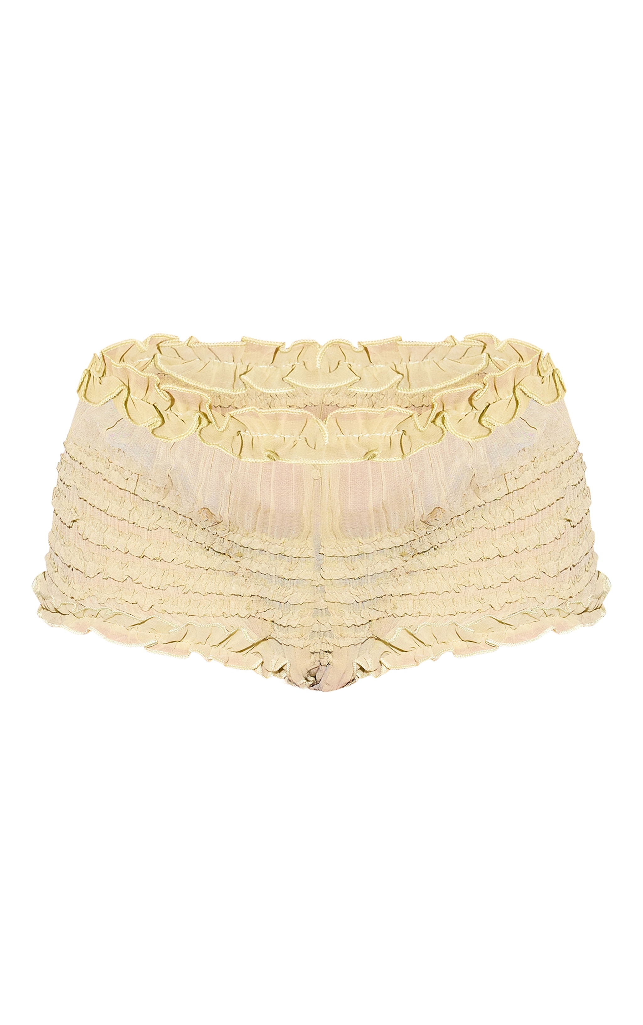Sage Textured Woven Frill Hot Pants image 6