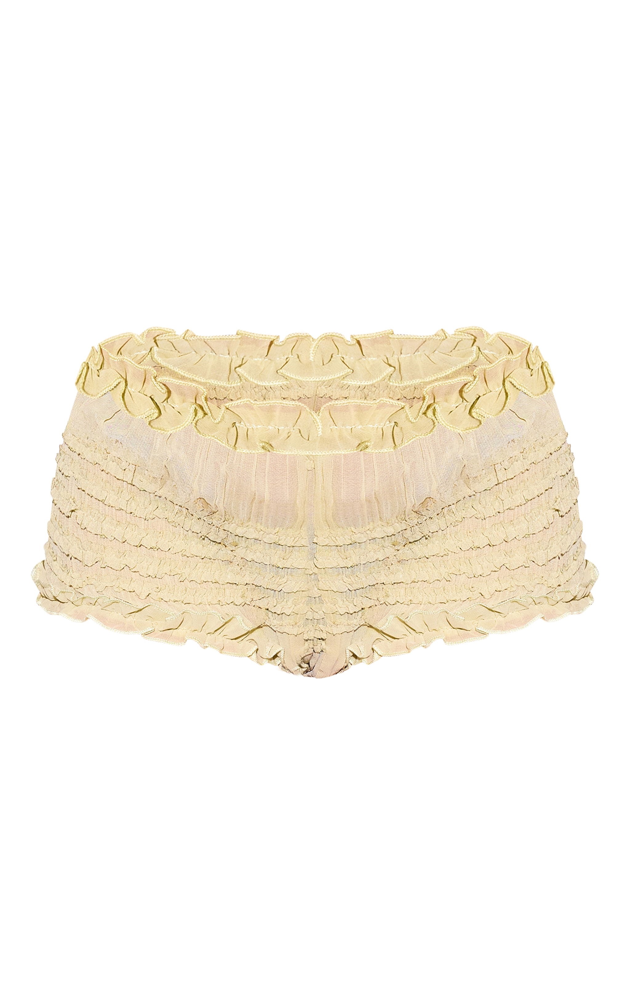 Sage Textured Woven Frill Hot Pants image 6