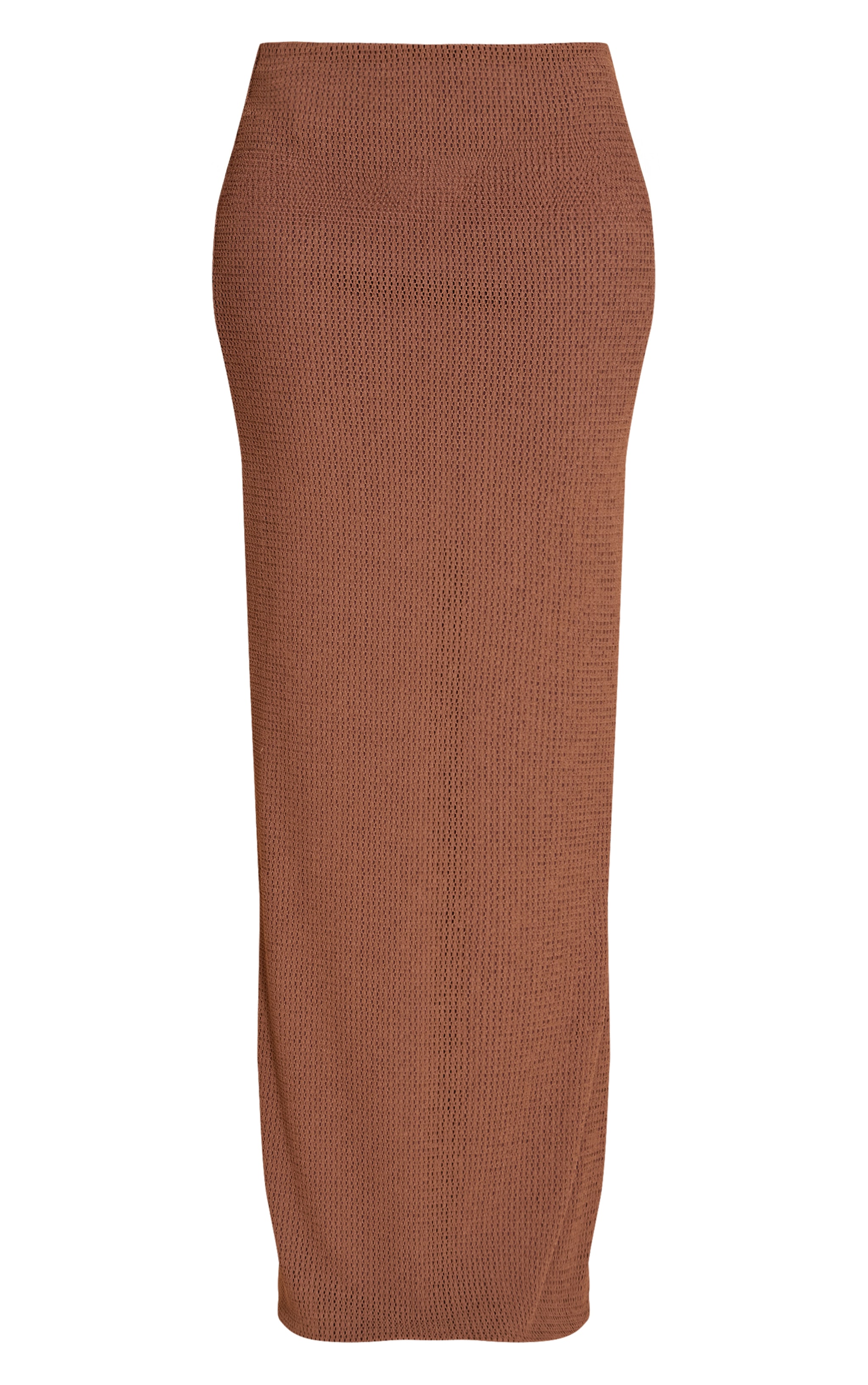 Tall Chocolate Textured Lined Maxi Skirt image 5