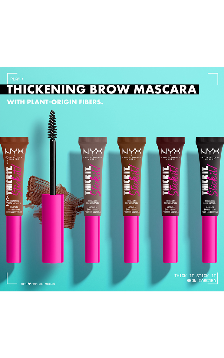 NYX PMU Thick It. Stick It! Brow Mascara Brunette image 8