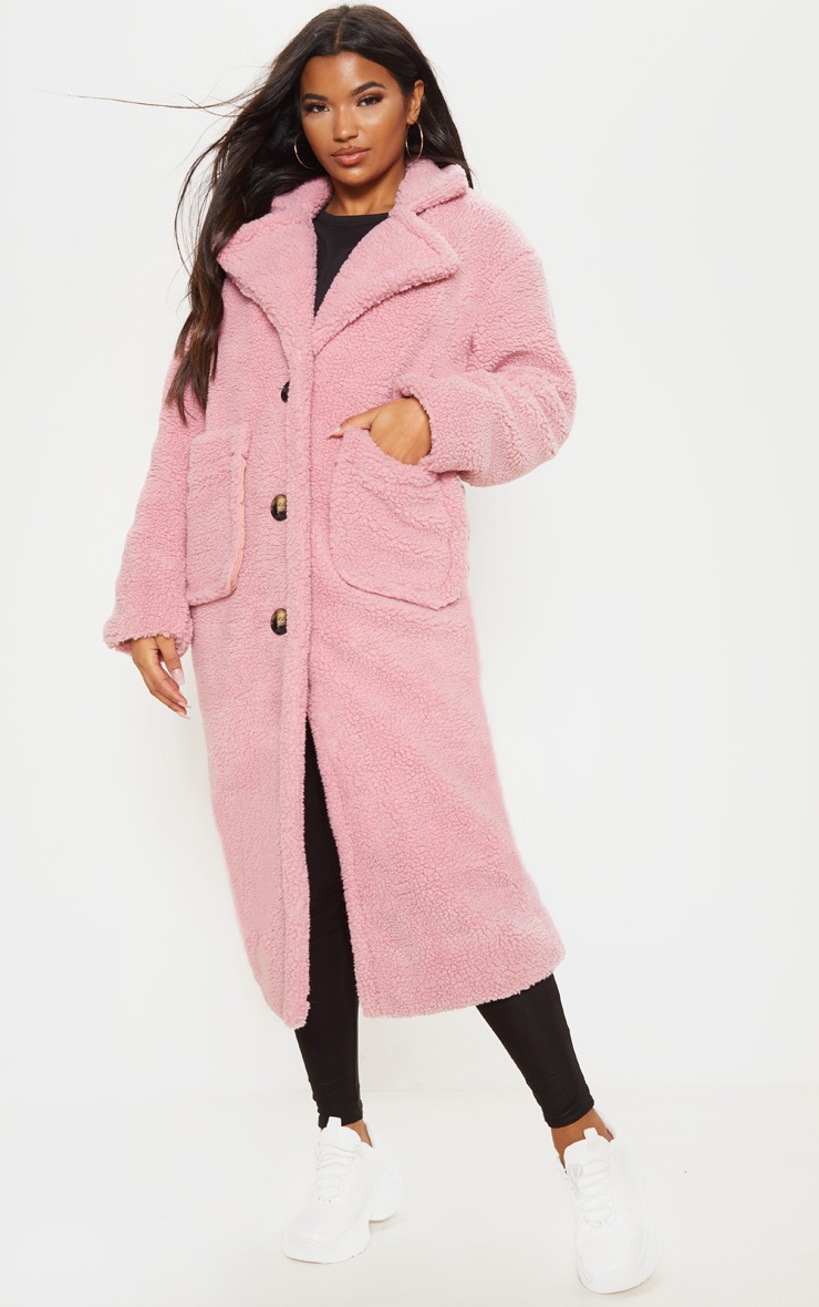 Rose Maxi Borg Coat