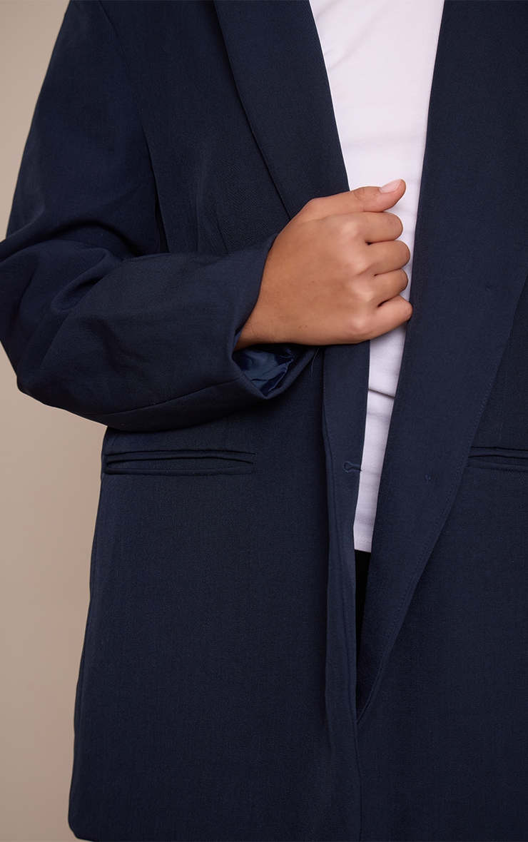 Navy Oversized Blazer image 4