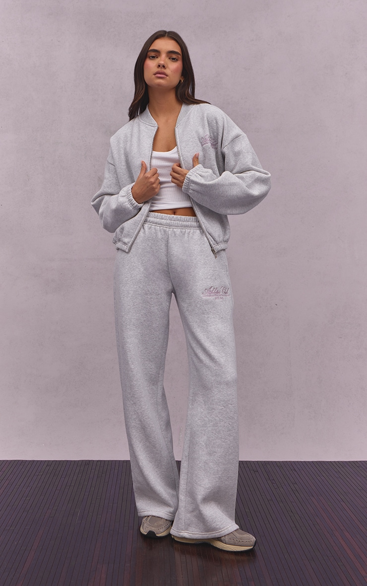 Ash Grey Athletics Club Cotton Fleece Straight Leg Sweatpants image 1