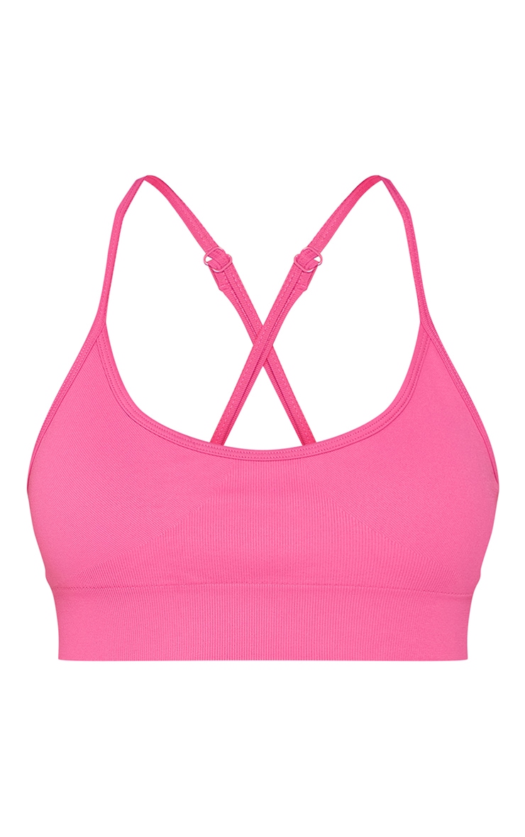 Hot Pink Seamless Scrunch Bum Gym Shorts image 5