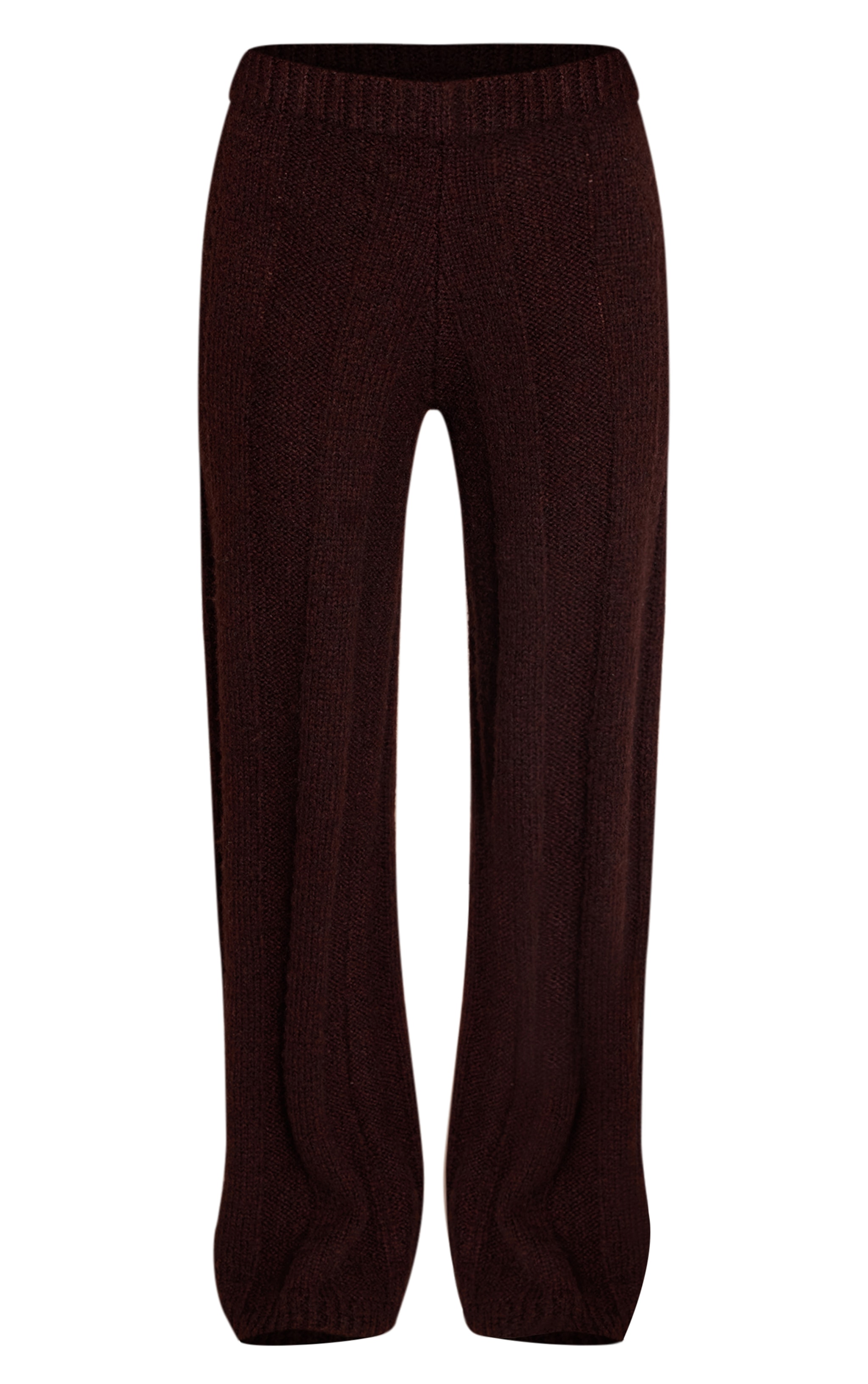 Dark Chocolate Thick Rib Knitted Pant image 5