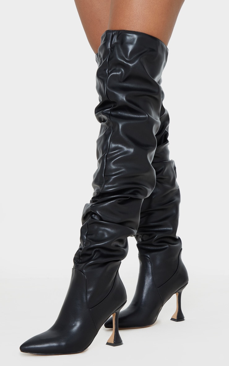 sun and moon thigh high boots