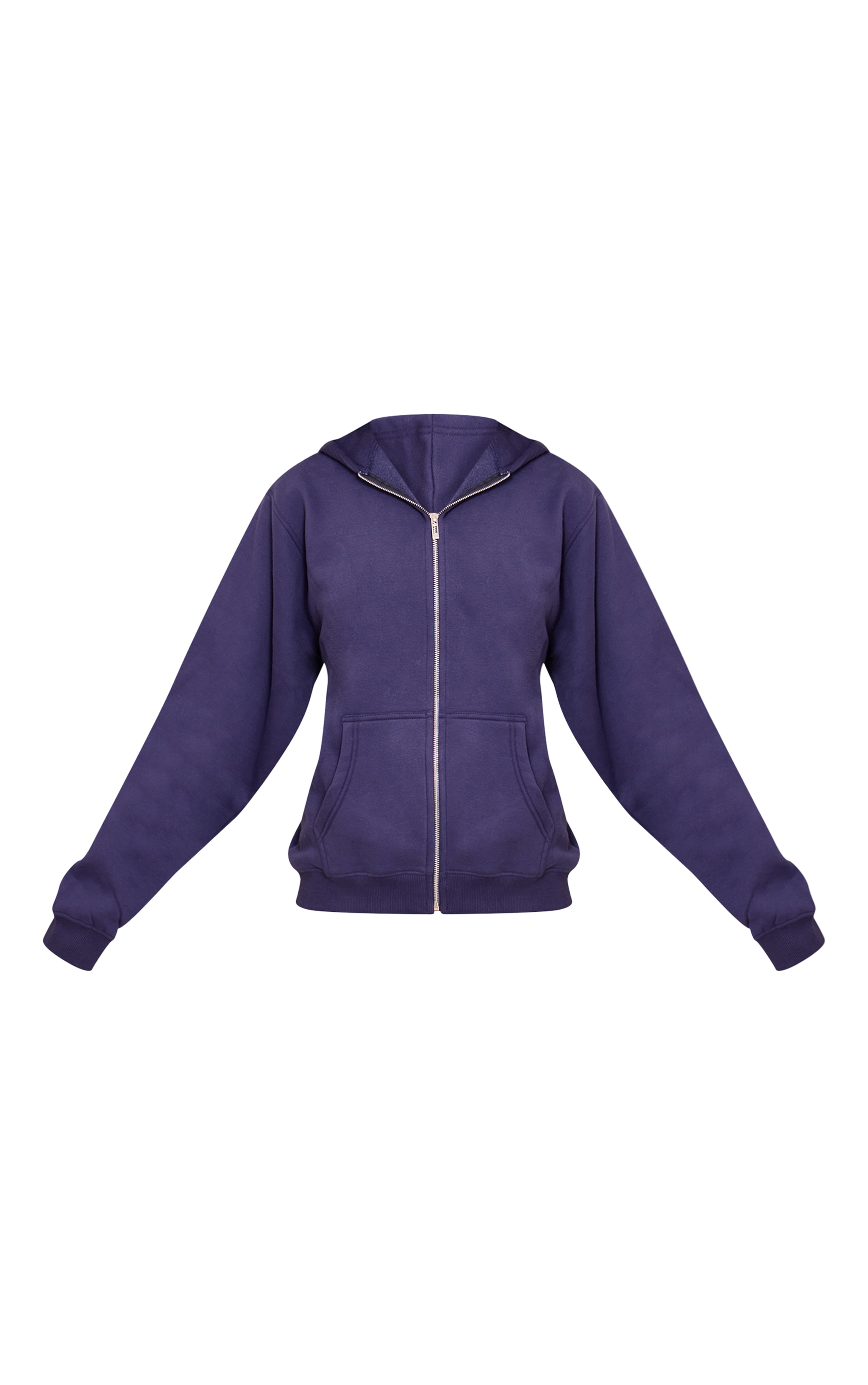 Tall Navy Zip Through Hoodie image 5