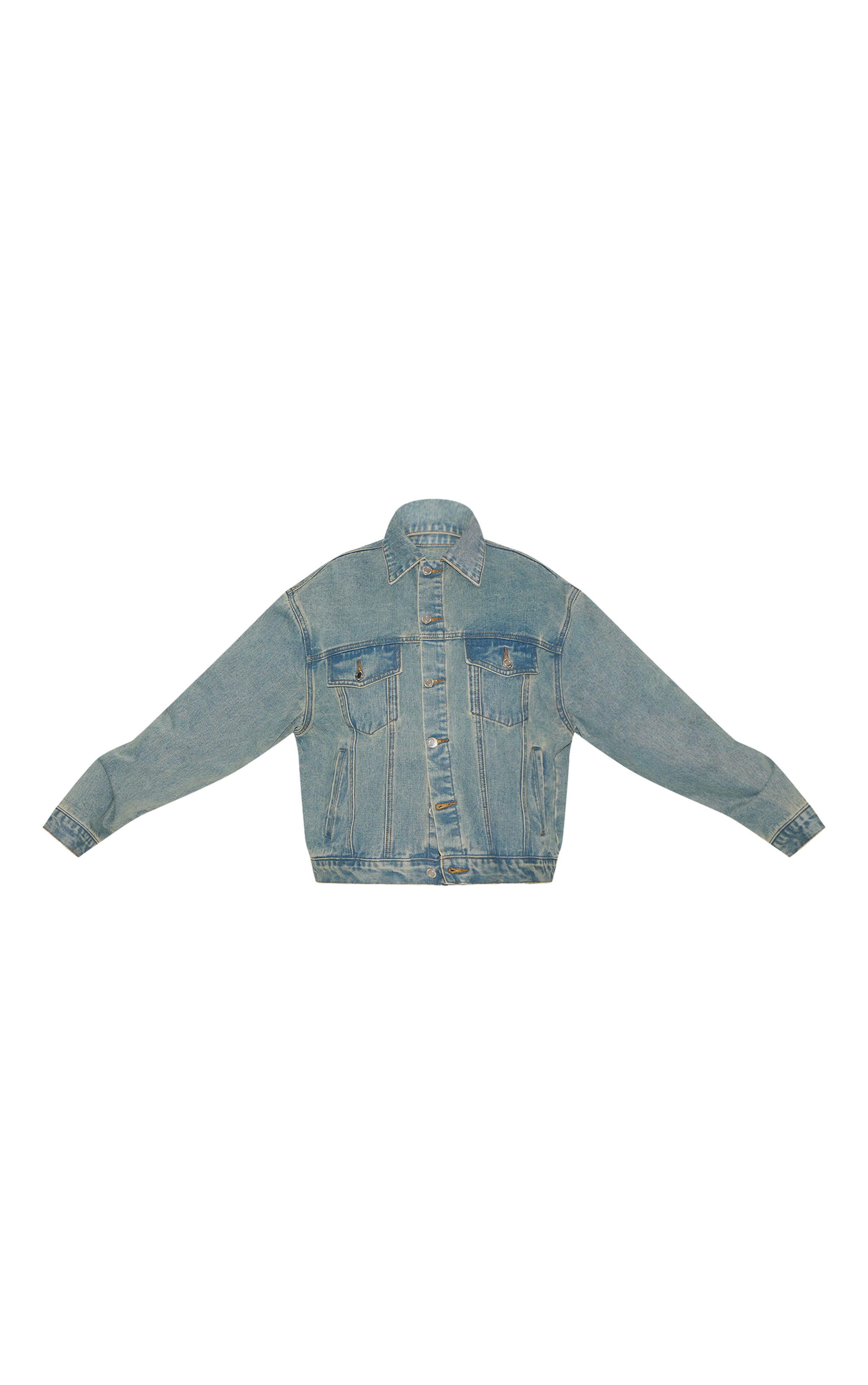 Vintage Blue Oversized Classic Denim Jacket image 5