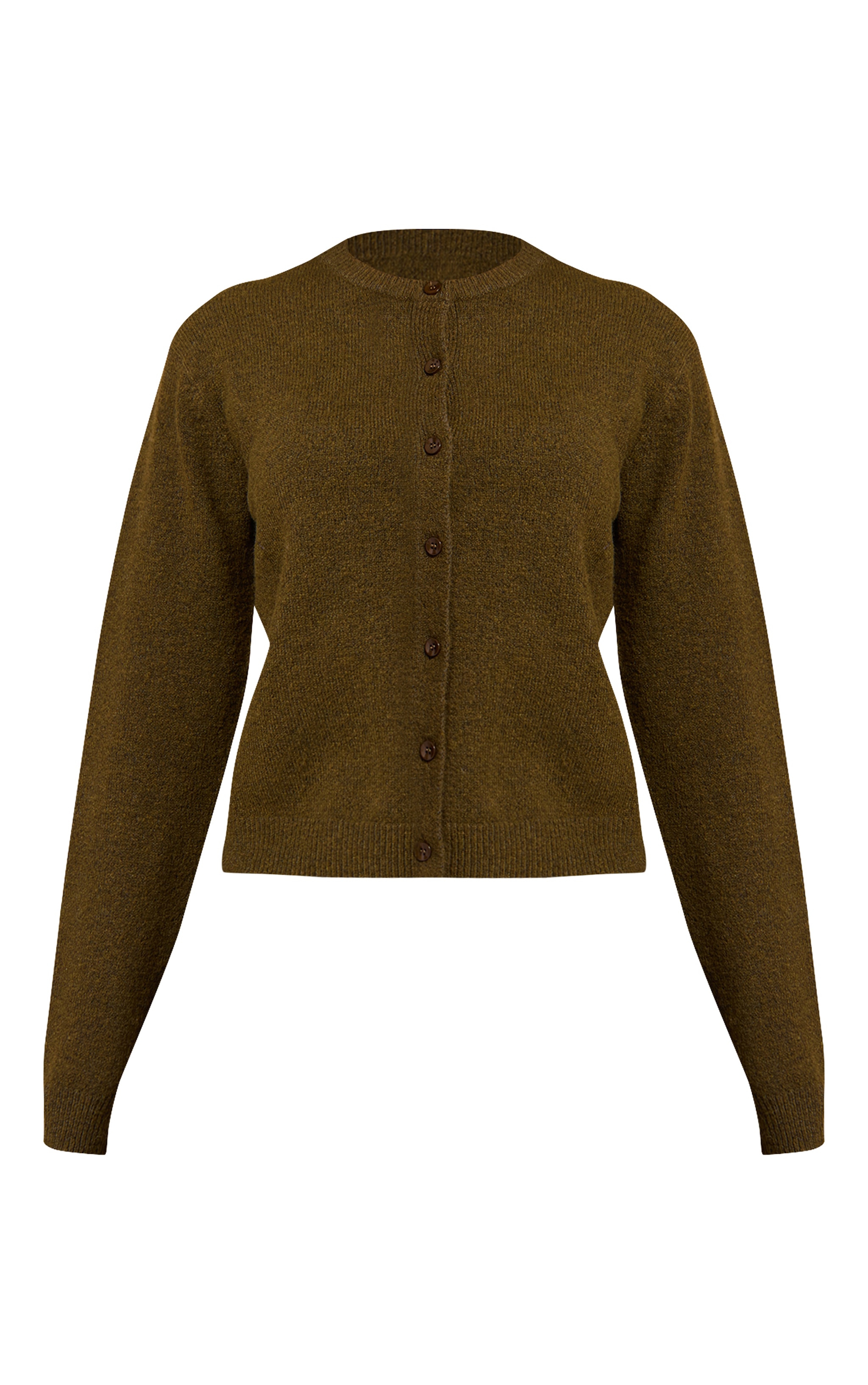 Petite Khaki Knit Button Through Cardigan image 5