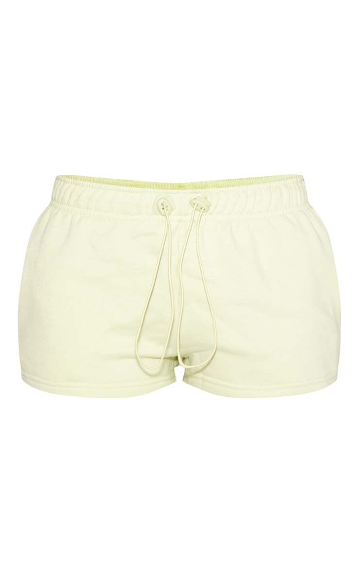 Lime Drawcord Waist Sweat Shorts image 5